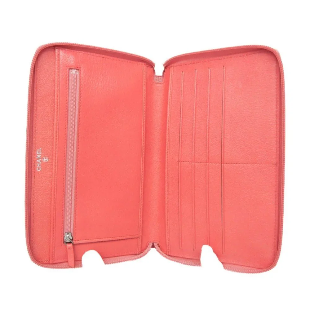 CHANEL Pink Leather Wallet